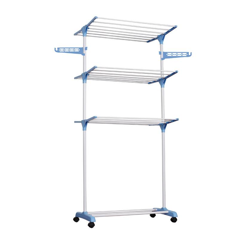 [G2592] Tendedero de ropa de pie, vertical de acero y plástico, en caja