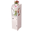 Mueble organizador de madera 4 niveles, con dispensador de papel