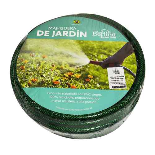 [G2639] Manguera trenzada de riego 1,2" 30m, PVC con puntero y 3acoples BERLINA HOME