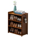 Mueble organizador de MDF, 3 estantes con perchero, ideal zapatera o biblioteca en caja