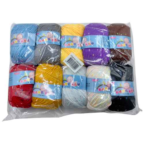 Lana acrílica ovillo 50g 3.25mm, PACK x10