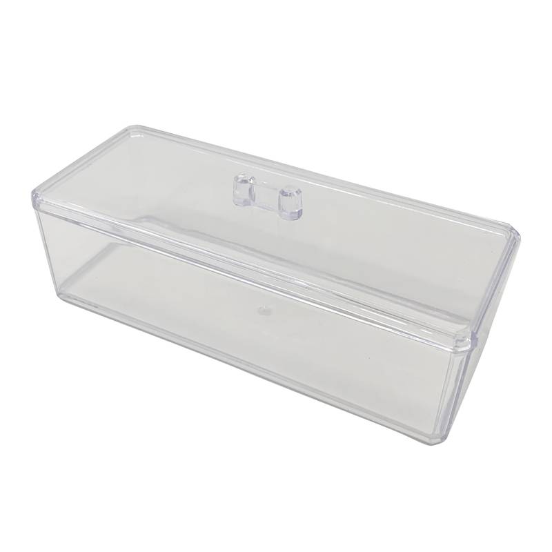 Organizador de acrílico para cosméticos, con tapa, en caja