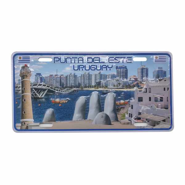 Matrícula metal decorativa Uruguay