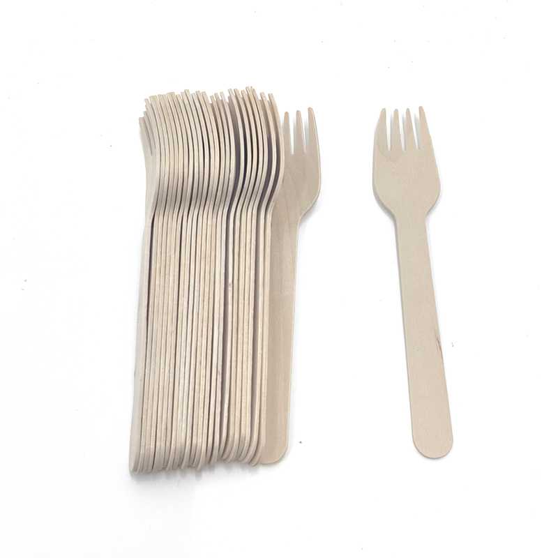Descartable, tenedor de madera, bolsa x25