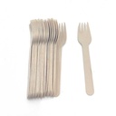 Descartable, tenedor de madera, bolsa x25