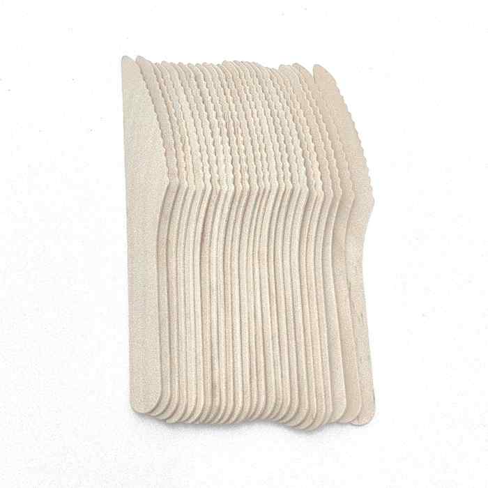 [G2817] Descartable, cuchillo de madera, bolsa x25