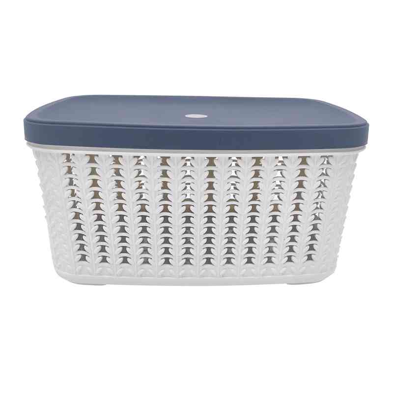 Caja organizadora de plástico con tapa, varios colores de tapa