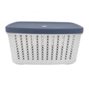 Caja organizadora de plástico con tapa, varios colores de tapa