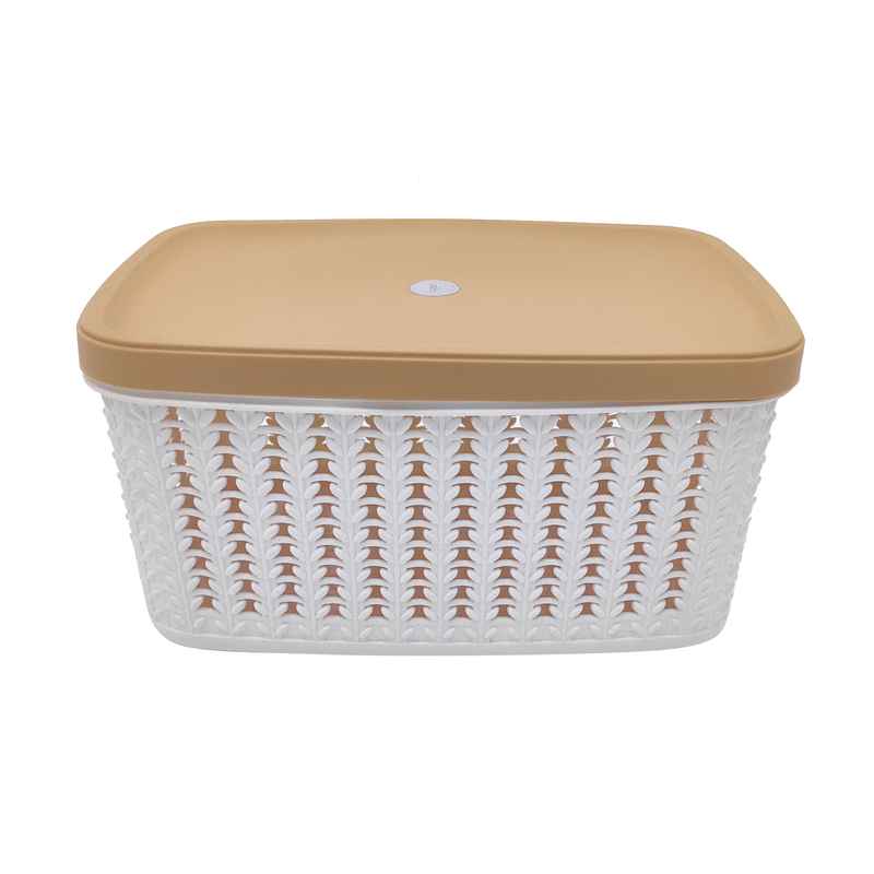 [G2823] Caja organizadora de plástico con tapa, varios colores de tapa