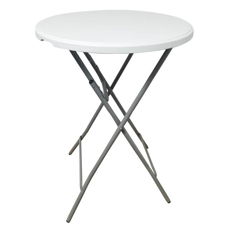 Mesa de PVC y hierro, patas plegables, Berlina Home, alta ideal para bar