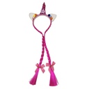 Tiara unicornio con trenza, en cartón 2 colores