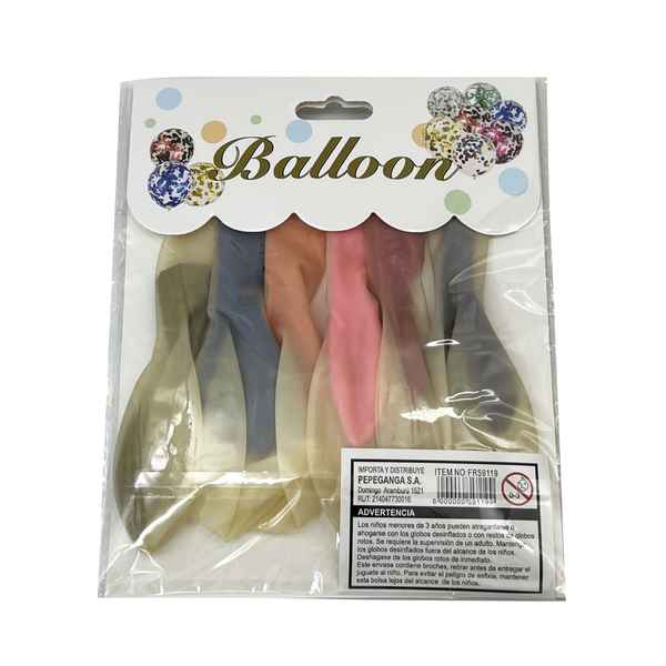 Globo doble co1or, bolsa x6