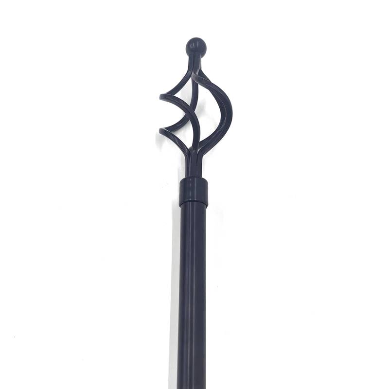 [G2867] Barrote extensible de hierro para cortina, con argollas, 160 a 220cm en caja, varios colores