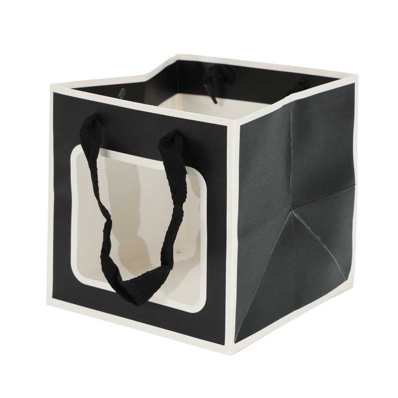 Bolsa de regalo con visor PACK x12, en bolsa negro
