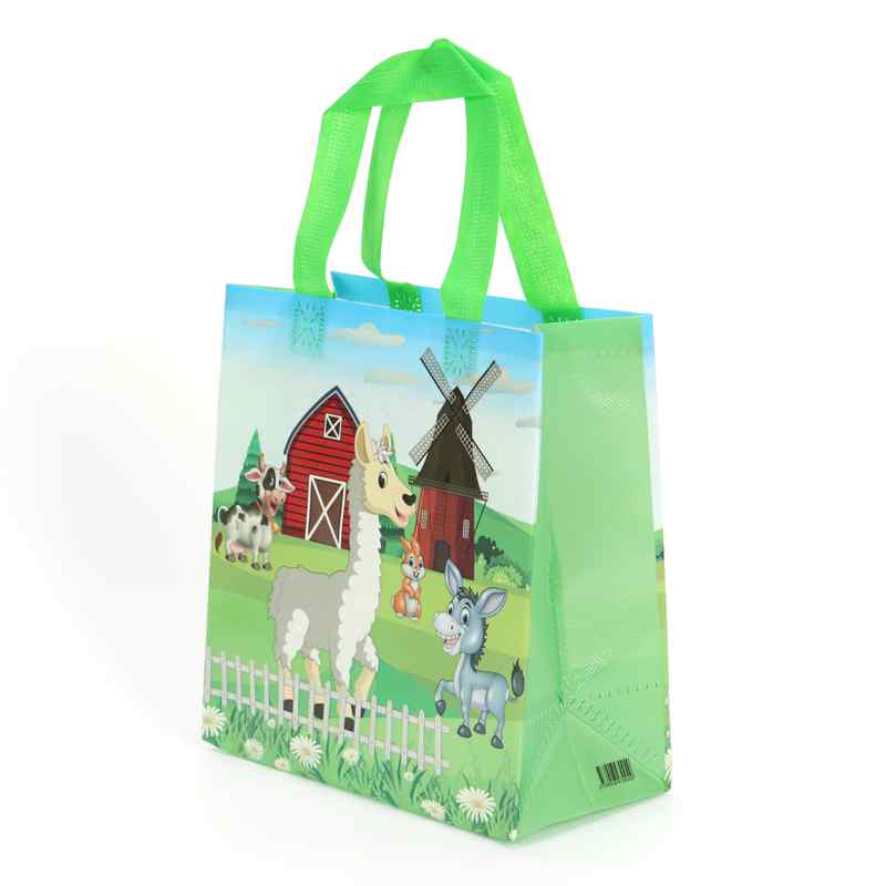 [G2878] Bolsa de regalo chica PVC infantil, PACK x12, varios diseños granja