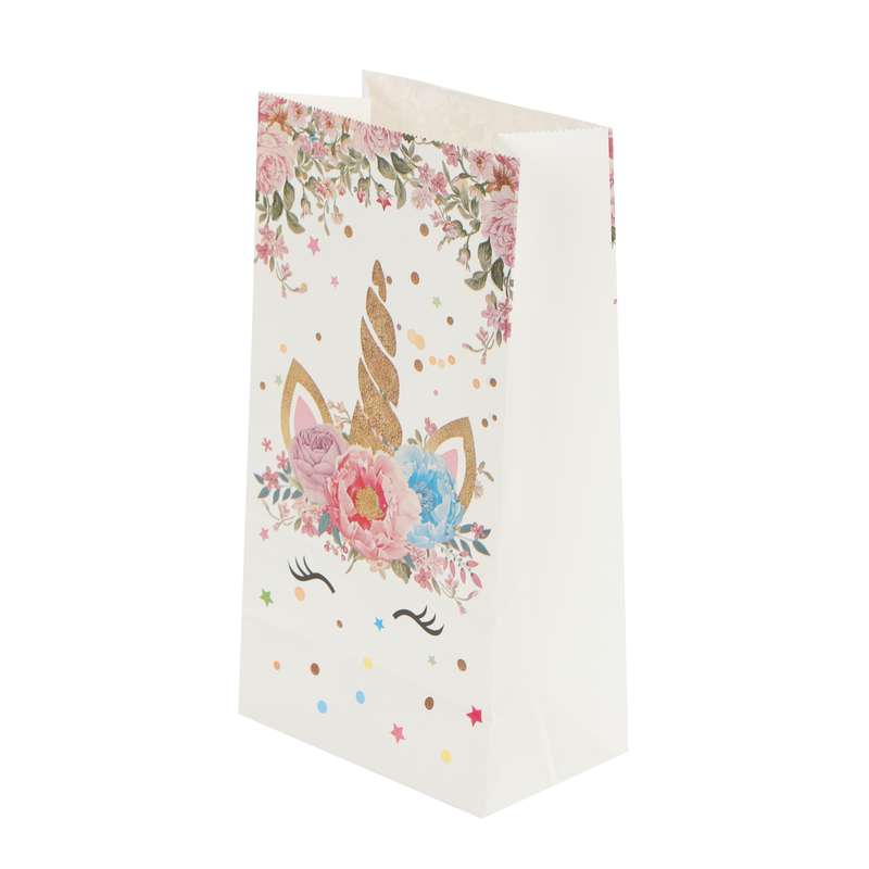 [G2881] Bolsa de regalo o sorpresitas sobre con stickers, PACK x12, en bolsa diseños unicornios
