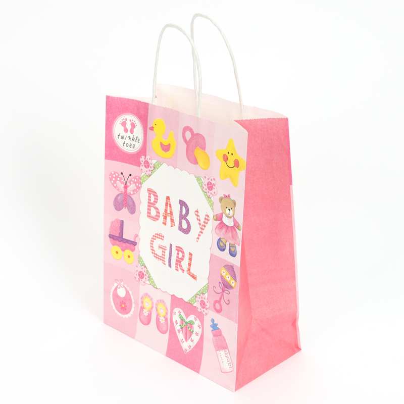 [G2884RS] Bolsa de regalo infantil mediana rosado PACK x12
