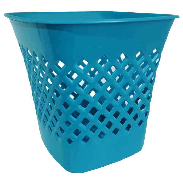 [G2918AZ] Papelera de plástico calada, azul