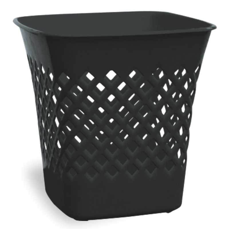 [G2921] Papelera de plástico calada, negro