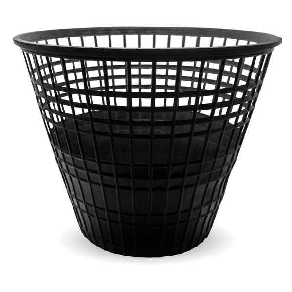 [G2922] Papelera de plástico calada redonda, negro
