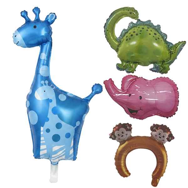 Globo metalizado animales, PACK x12