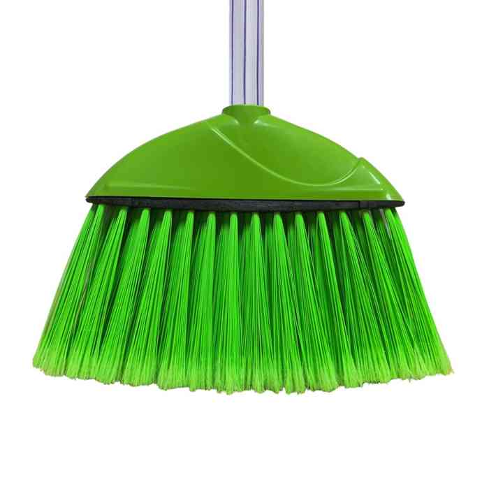 [G2955VD] Escoba multiuso con mango de madera, verde