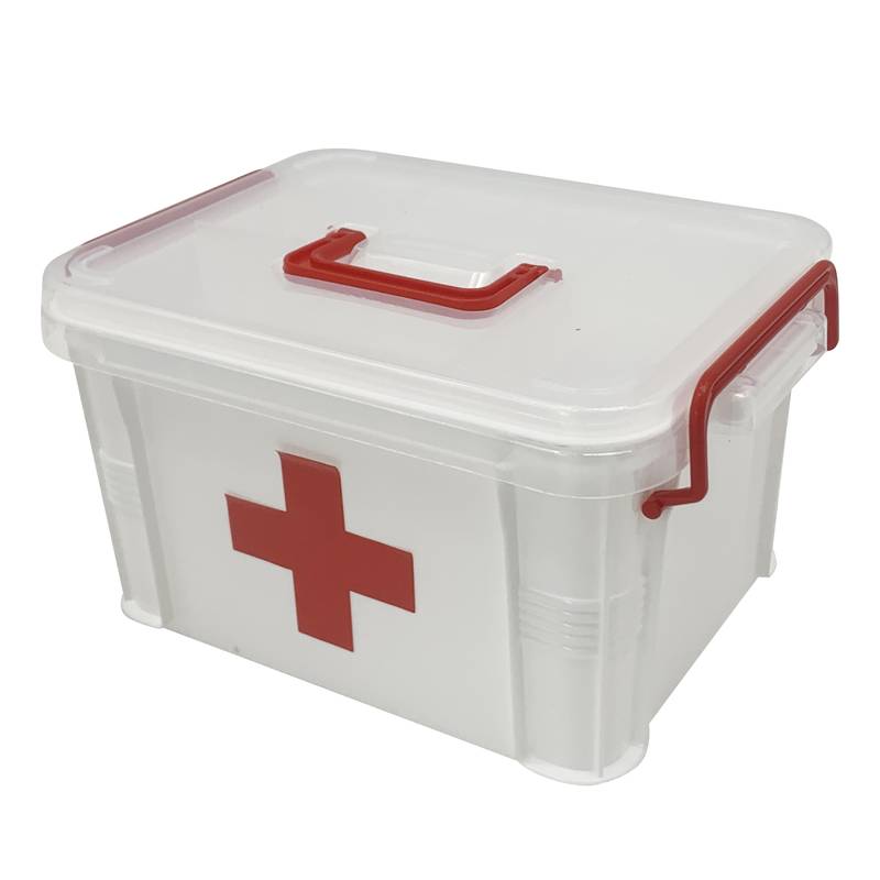Valija botiquín para medicamentos de plástico, chica, 2 divisiones, en bolsa