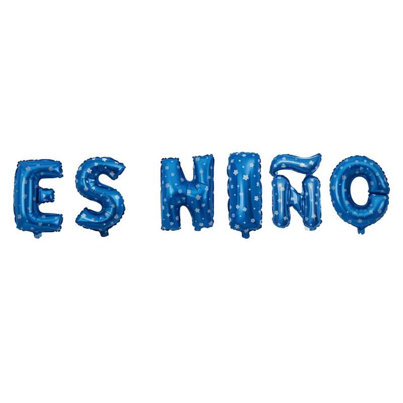 Globo metalizado letras ES NIÑO, en bolsa