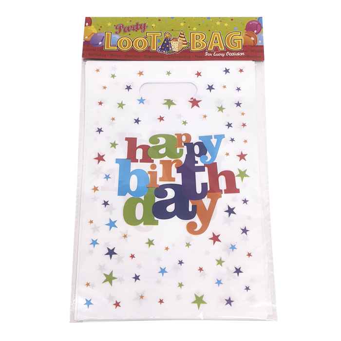 Bolsa de regalo o sorpresitas x10 feliz cumple, en bolsa