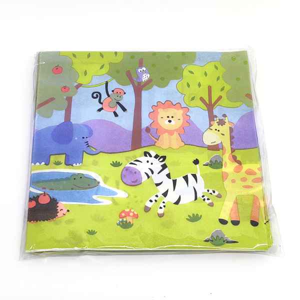 [G3019] Descartable, servilletas x10 animales, en bolsa
