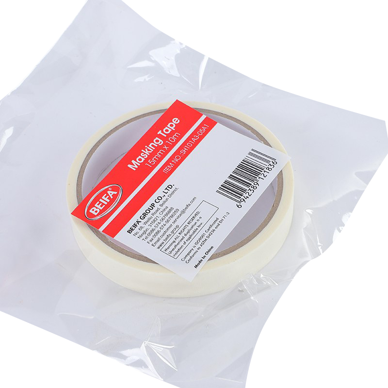 [G3596] Cinta de papel para enmascarar BLANCO, 15mmx10m, en bolsa, BEIFA