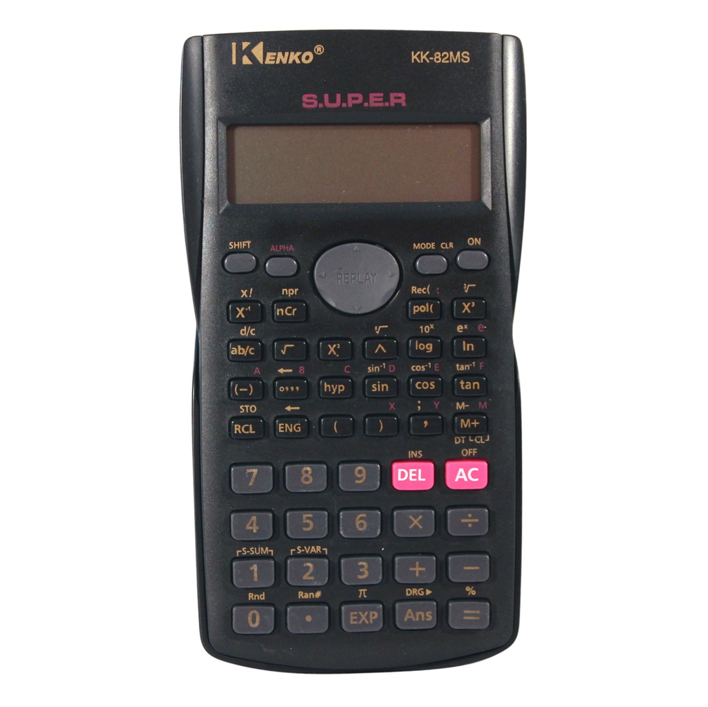 [E1000] Calculadora científica, 10+2 dígitos, 240 funciones, doble display, con tapa, en caja