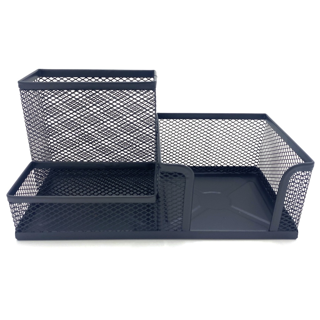Organizador de metal, para escritorio, con 3 divisiones, en bolsa