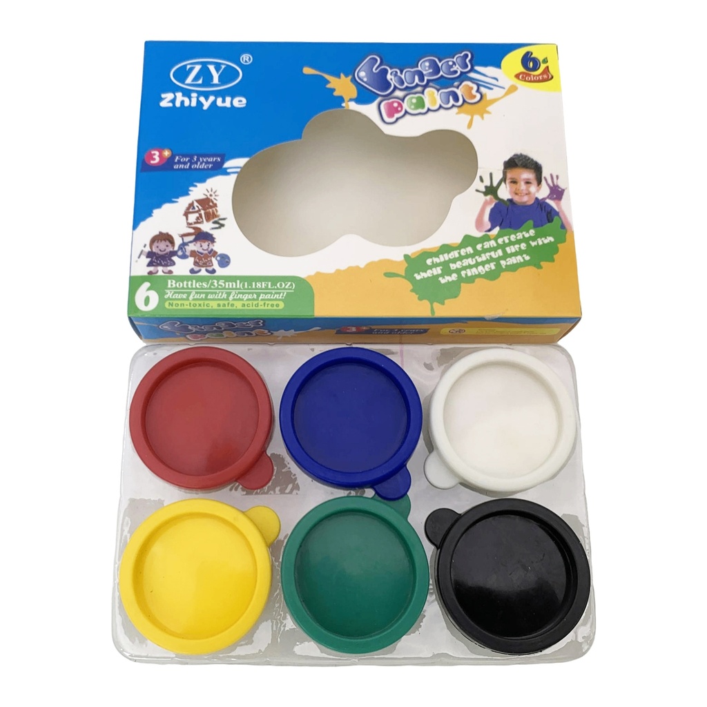 Pintura de dedos x6, 35ml, en caja