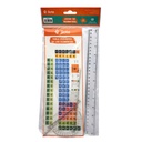 Juego de geometría 4 piezas, 30cm, en bolsa, SOTE