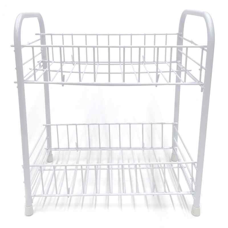 Organizador de metal 2 estantes canastos
