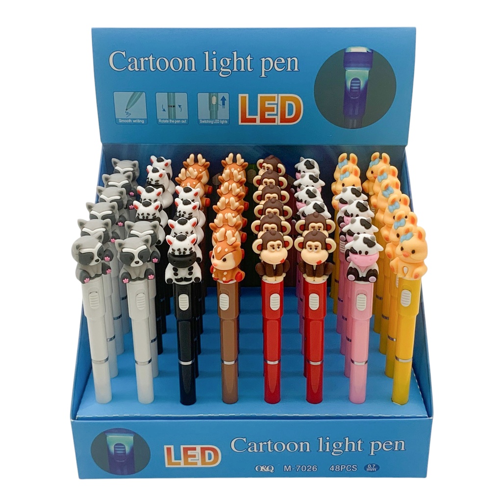 Lapicera de tinta, aplique con luz, CAJA x48