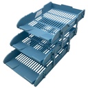 Organizador de plástico con 3 bandejas, en caja, varios colores