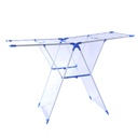 Tendedero de ropa de pie, de metal forrado, plegable, con alas