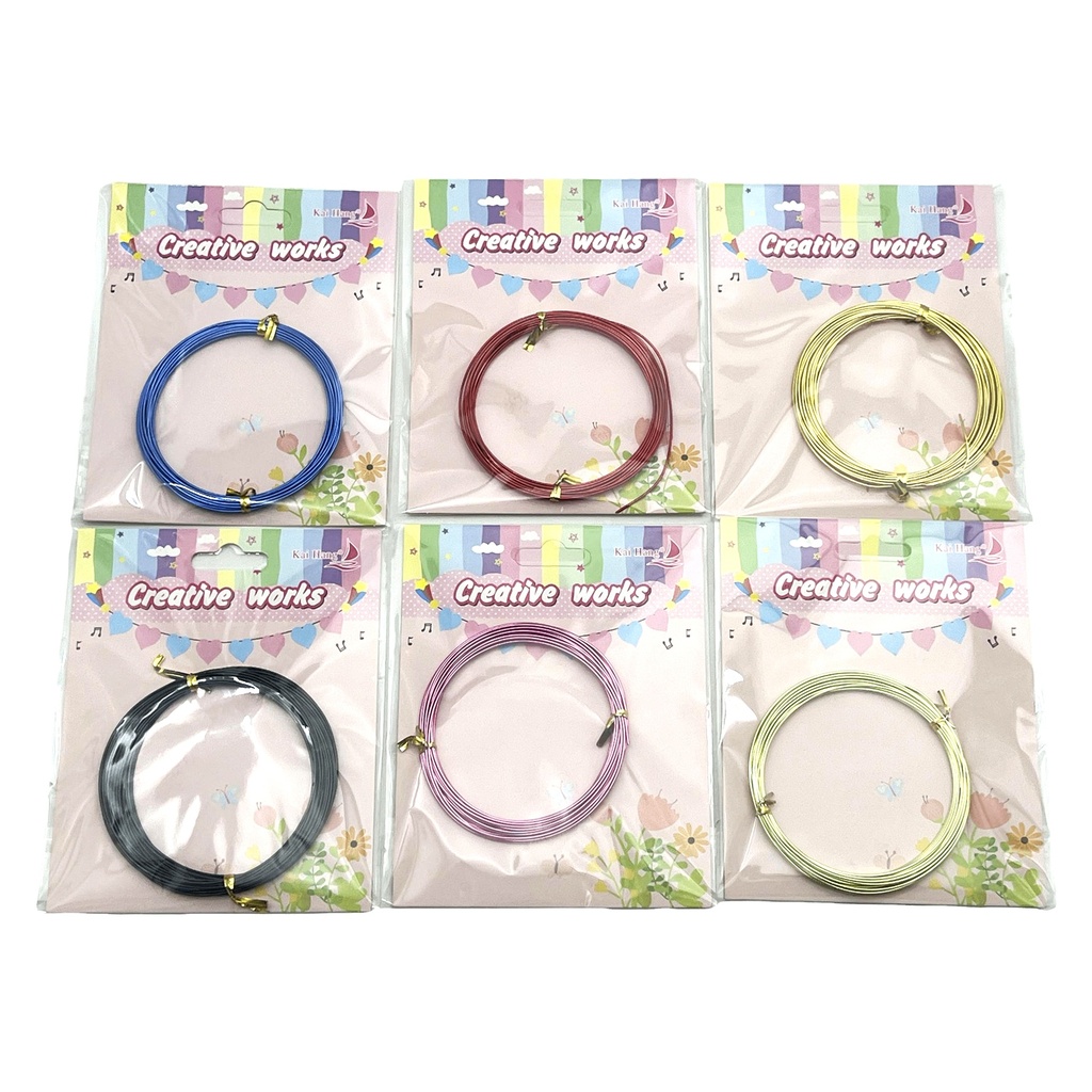 [G3149] Alambre dulce para manualidades, en bolsa, varios colores 5m, PACK x12