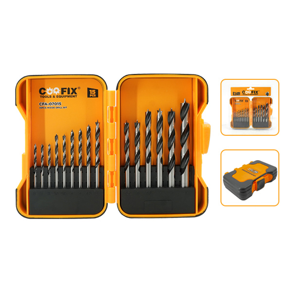 [G3701] Mecha para taladro x15, en estuche de plástico COOFIX