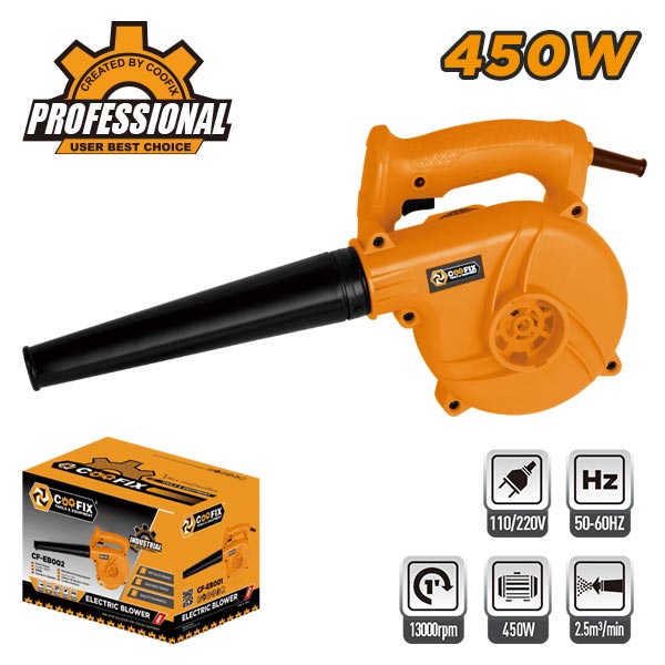 Sopladora de hojas eléctrica, 450W, en caja COOFIX
