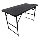 Mesa de PVC y hierro, patas plegables, Berlina Home