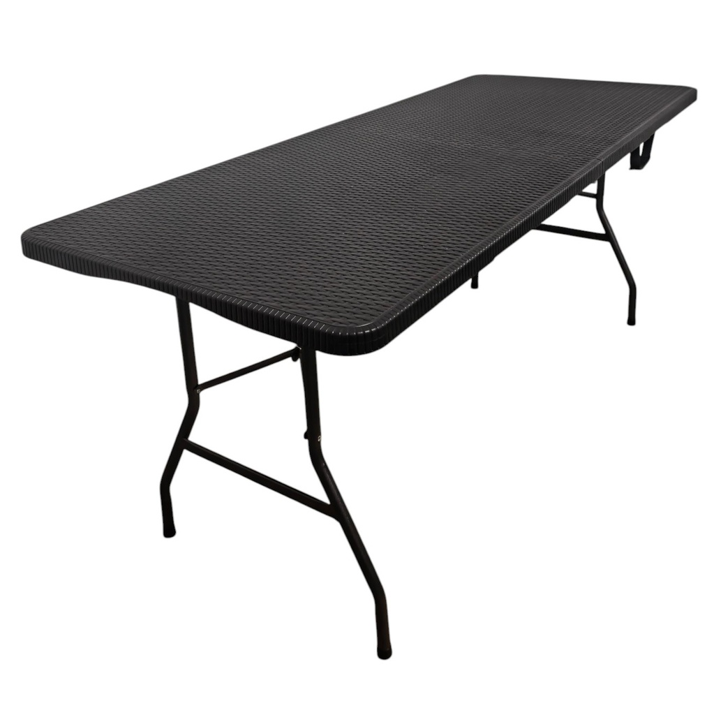 [G3791] Mesa de PVC y hierro, patas plegables, Berlina Home