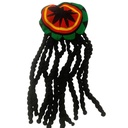 Peluca pelo largo rastas, con gorro