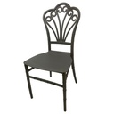 Silla de plástico con respaldo, GRIS