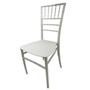Silla de plástico con respaldo, BLANCO