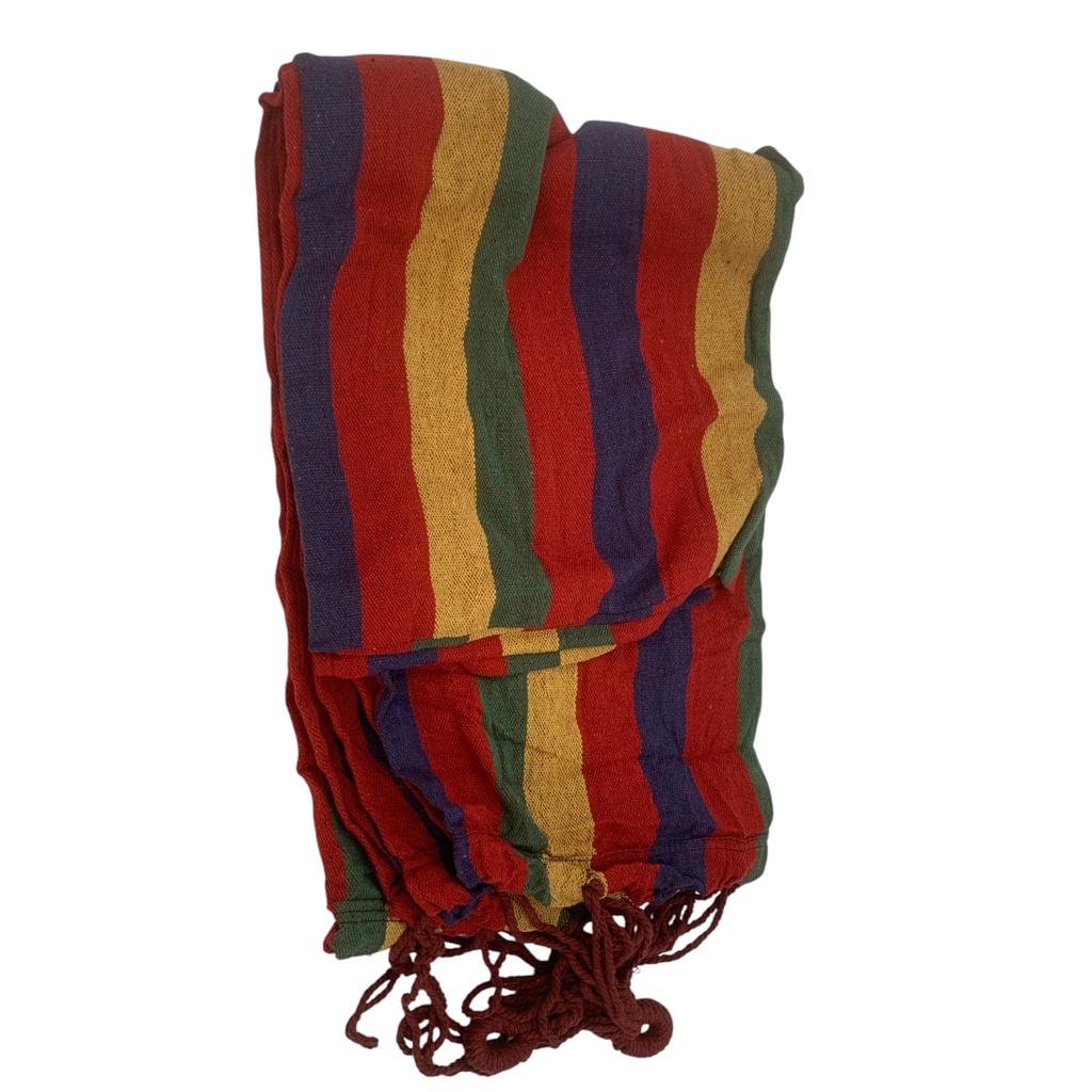 Hamaca paraguaya de algodón, en funda, 3 colores