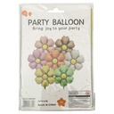 Globo metalizado flor, x7 en bolsa, varios colores