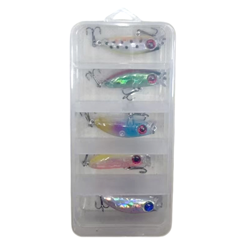 Señuelo para pesca, 5 piezas, en caja